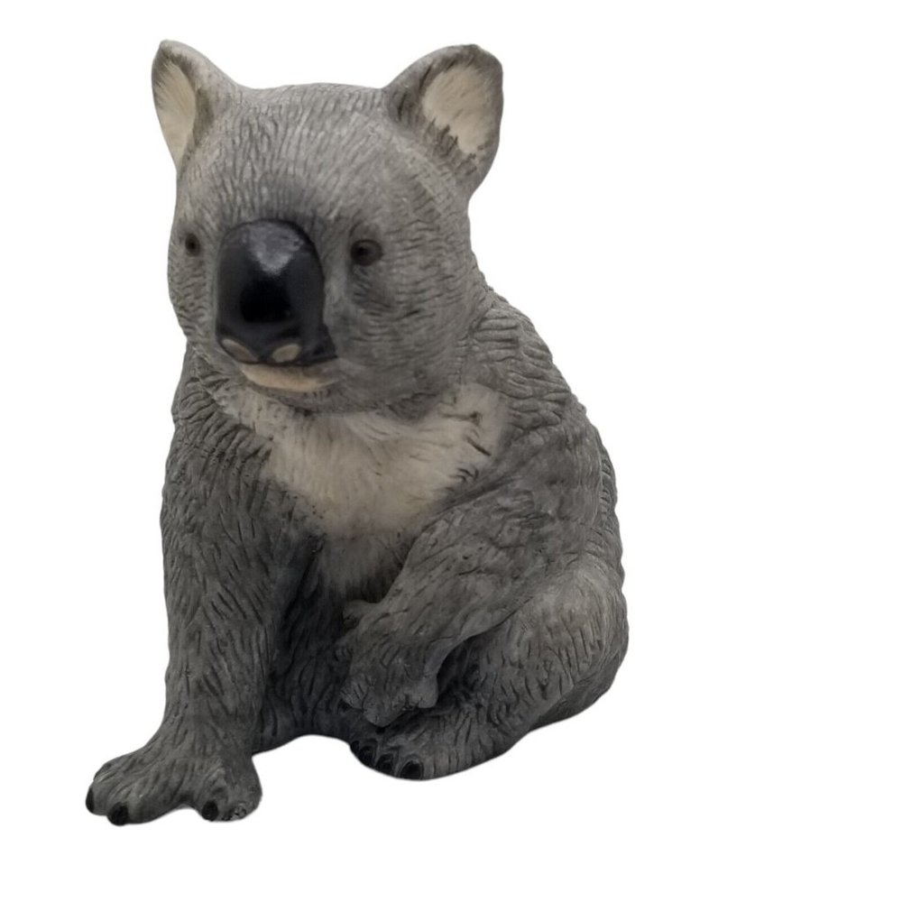 Koala Bear Figurine Royal Heritage Vintage Porcelain Bisque Gray 4.5" Australia